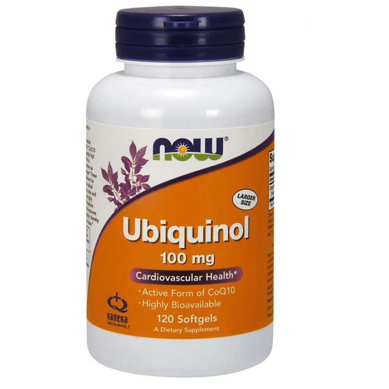 NOW FOODS kofermentas Q10 ubichinolis 100 mg – 120 kapsulių