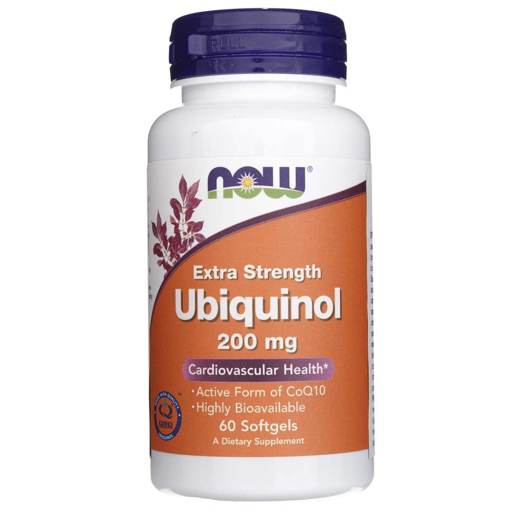 NOW FOODS ubichinolis, ypač stiprus, 200 mg – 60 kapsulių