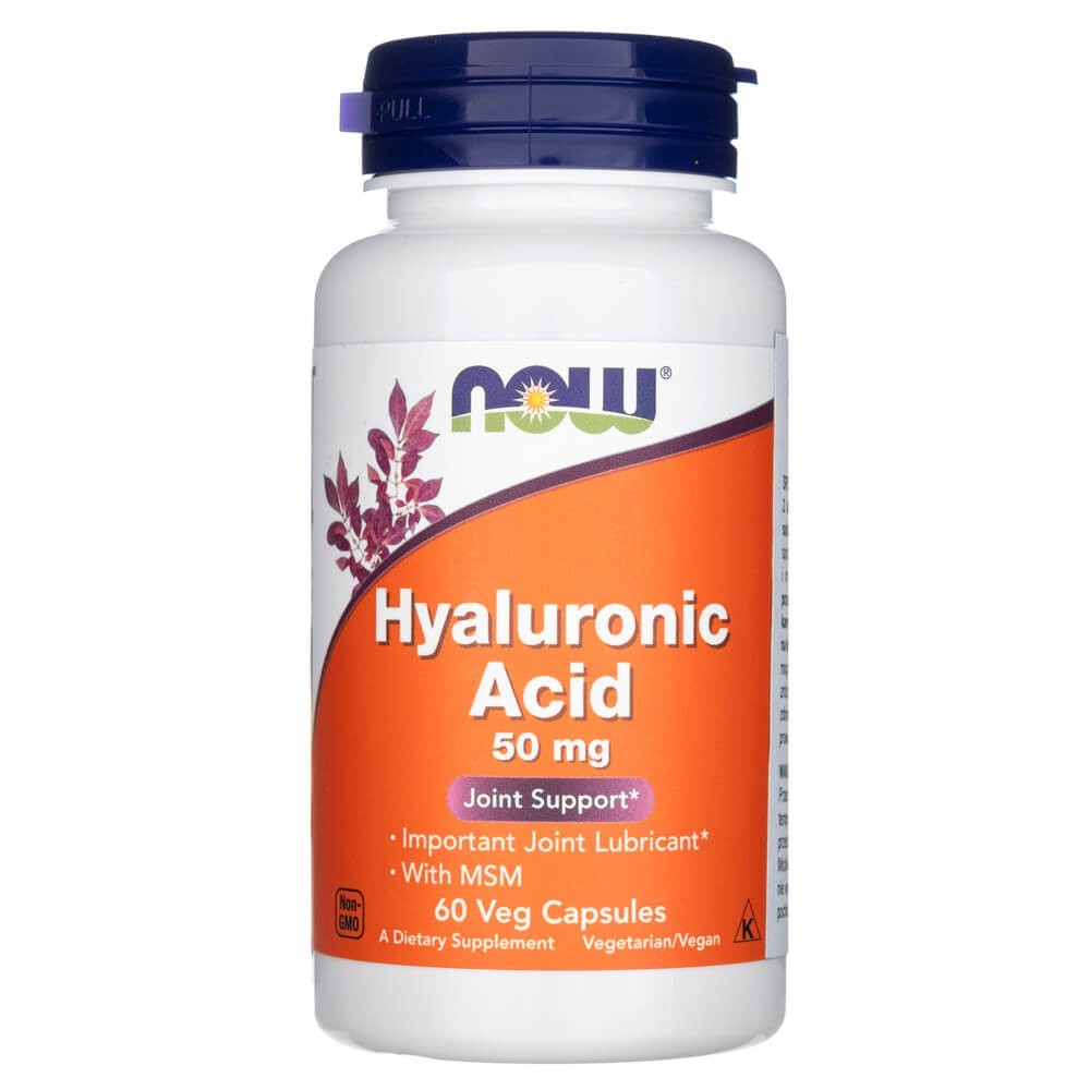 NOW FOODS hialurono rūgštis 50 mg – 60 kapsulių