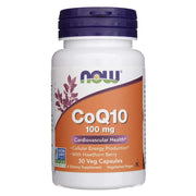 NOW FOODS CoQ10 100 mg su gudobelės uogomis – 30 kapsulių