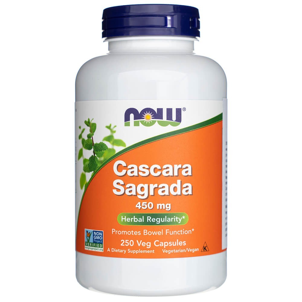 NOW FOODS Cascara Sagrada 450 mg – 250 kapsulių
