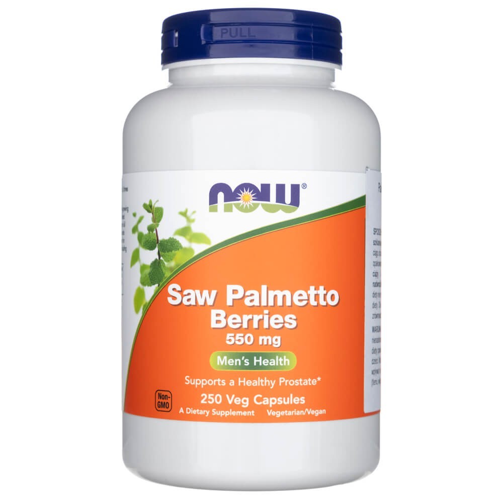 NOW FOODS sabalpalmės uogos 550 mg – 250 kapsulių