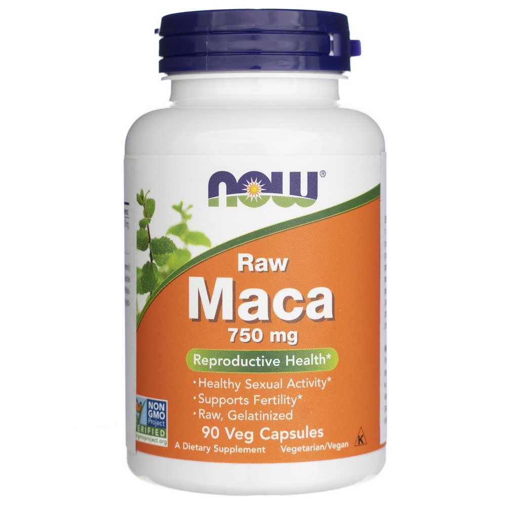 NOW FOODS Raw Maca 750 mg – 90 kapsulių