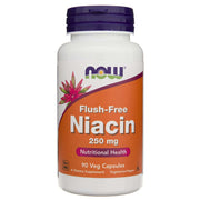 NOW FOODS Flush-Free niacinas 250 mg – 90 kapsulių
