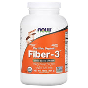 NOW FOODS Fiber-3, maistinių skaidulų milteliai – 454 g