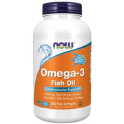 NOW FOODS Omega-3 žuvų taukai – 200 kapsulių