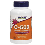 NOW FOODS vitaminas C-500 buferinis (kalcio L-askorbatas) – 100 kapsulių