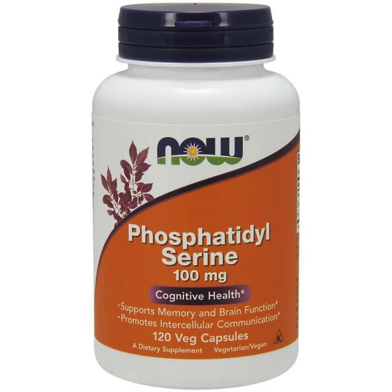 NOW FOODS fosfatidilserinas 100 mg – 120 kapsulių