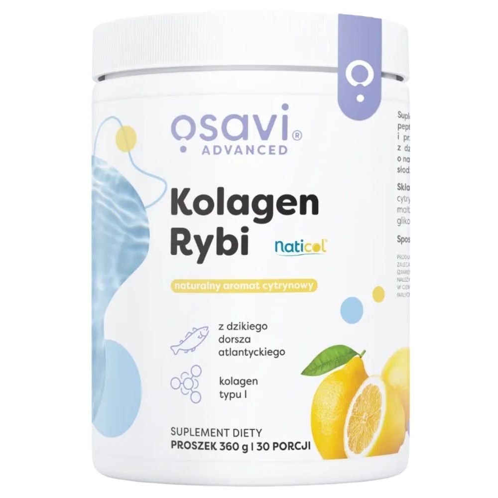 Osavi laukinių menkių žuvų kolagenas Naticol®, citrinų skonio - 360 g