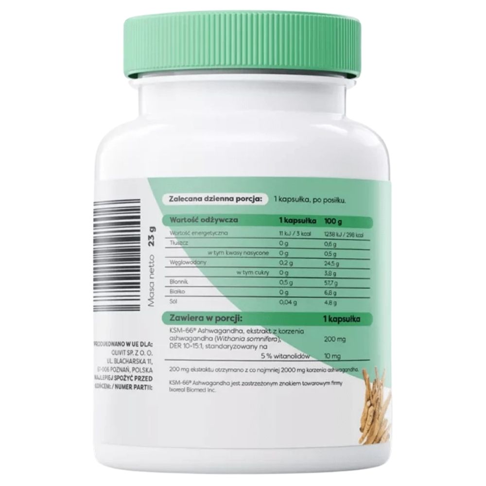 Osavi Ashwagandha KSM-66® 200 mg - 60 kapsulių