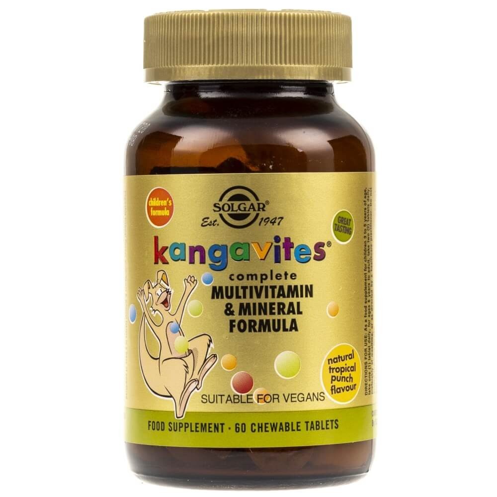 SOLGAR Kangaroo vitaminai vaikams (tropinio skonio) – 60 tablečių