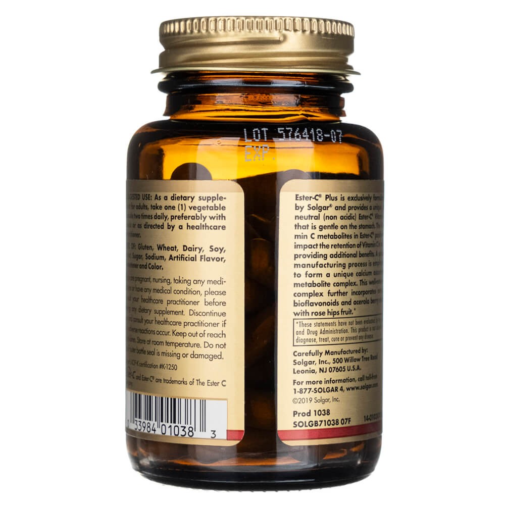 SOLGAR Ester-C ir vitaminas C 500 mg – 50 kapsulių