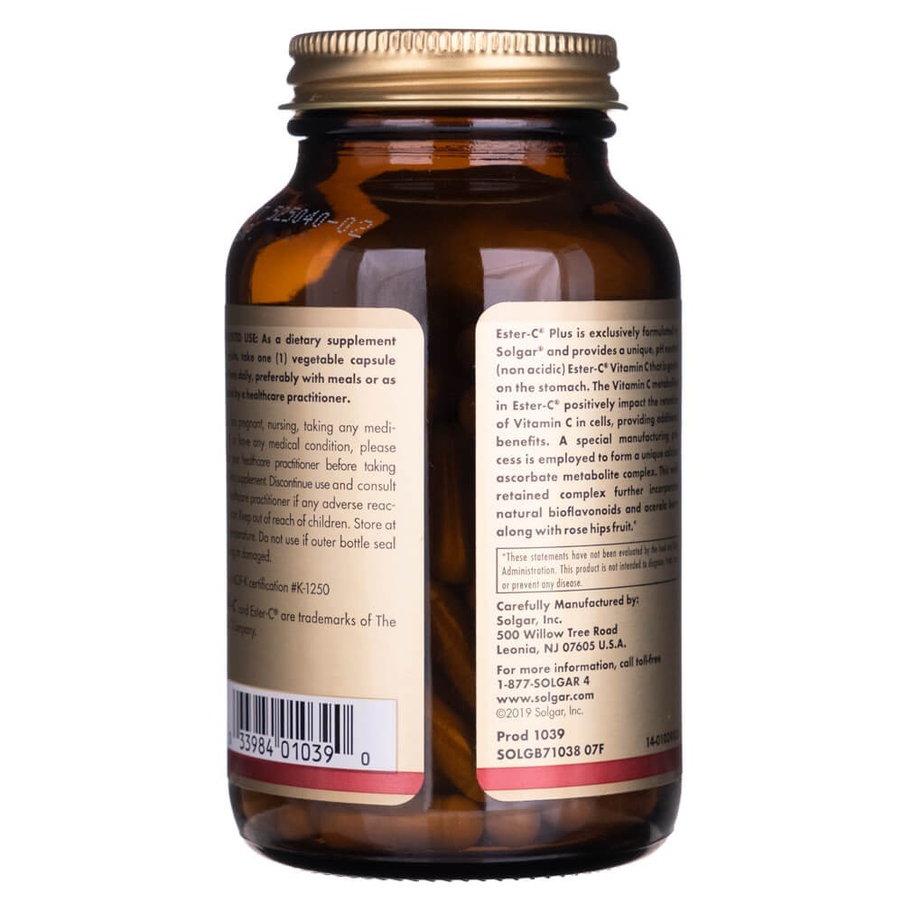 SOLGAR Ester-C ir vitaminas C 500 mg – 100 kapsulių