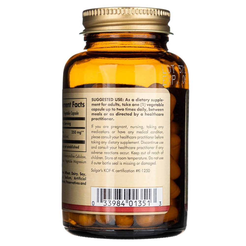 SOLGAR redukuotas L-glutationas 250 mg – 60 kapsulių