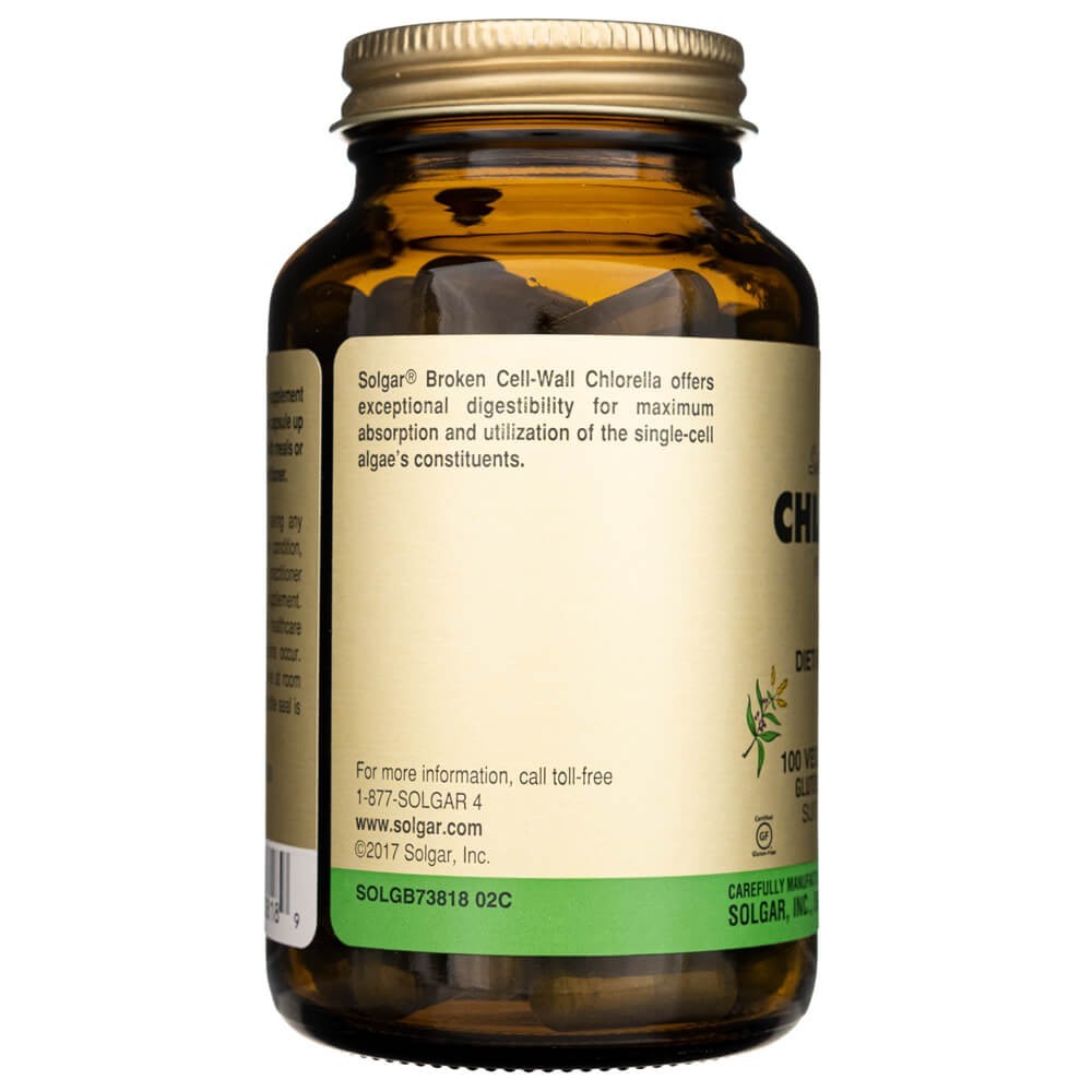 SOLGAR chlorella 520 mg – 100 kapsulių