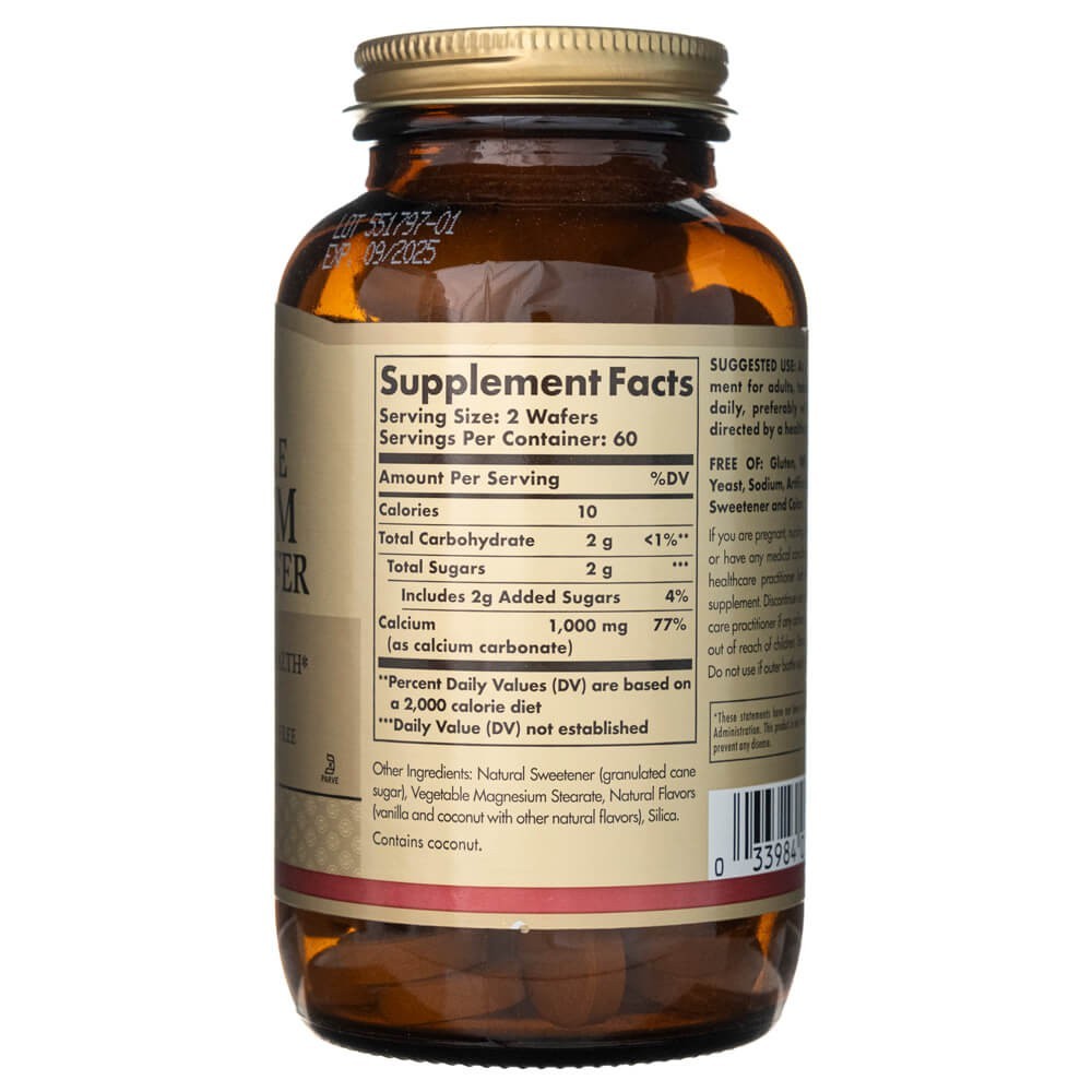 SOLGAR kalcis 500 mg – 120 kramtomų tablečių