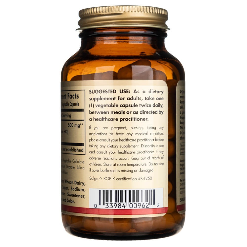 SOLGAR L-cisteinas 500 mg mg – 90 kapsulių