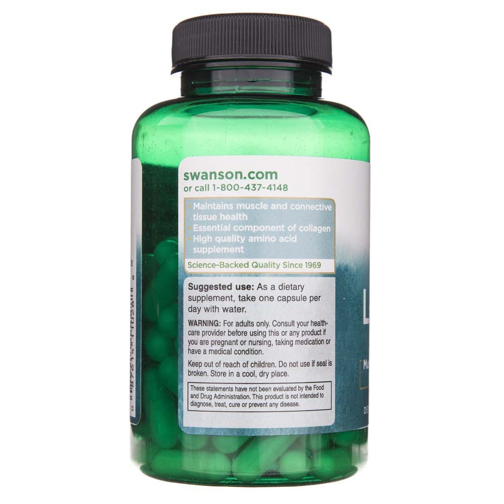 SWANSON L-Prolinas 500 mg – 100 kapsulių