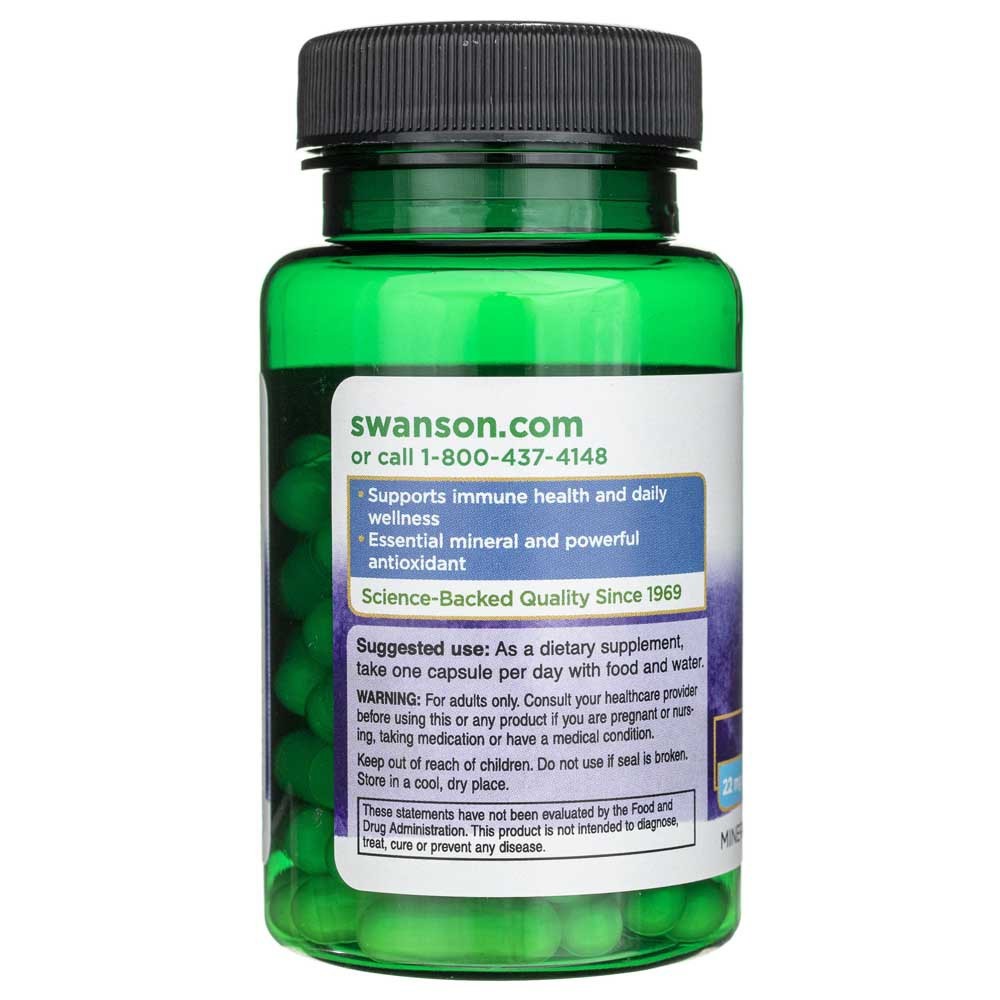 SWANSON cinko pikolinatas 22 mg – 60 kapsulių