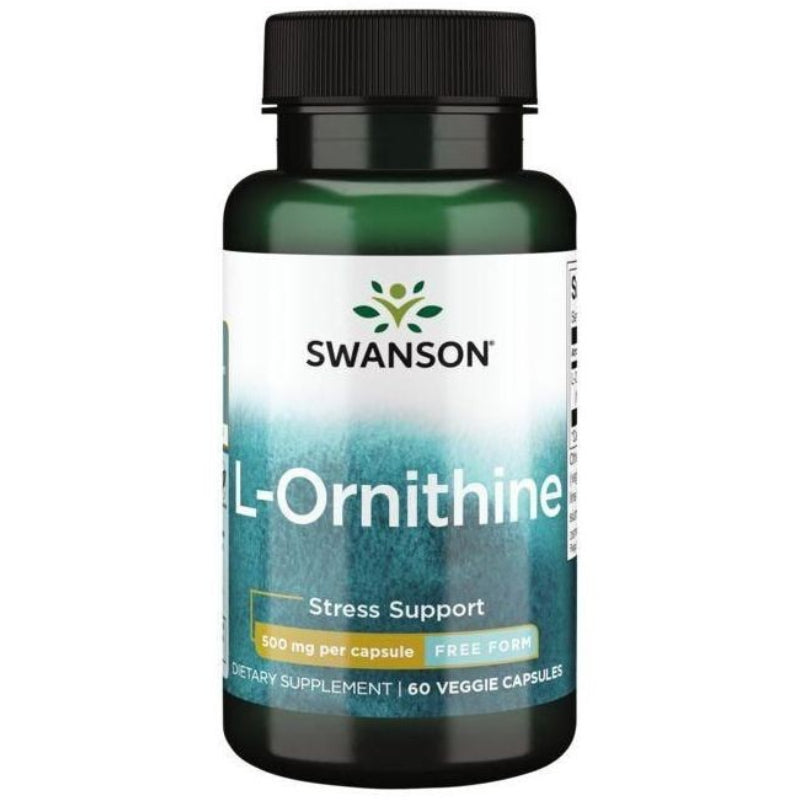 SWANSON L-ornitinas 500 mg – 60 kapsulių