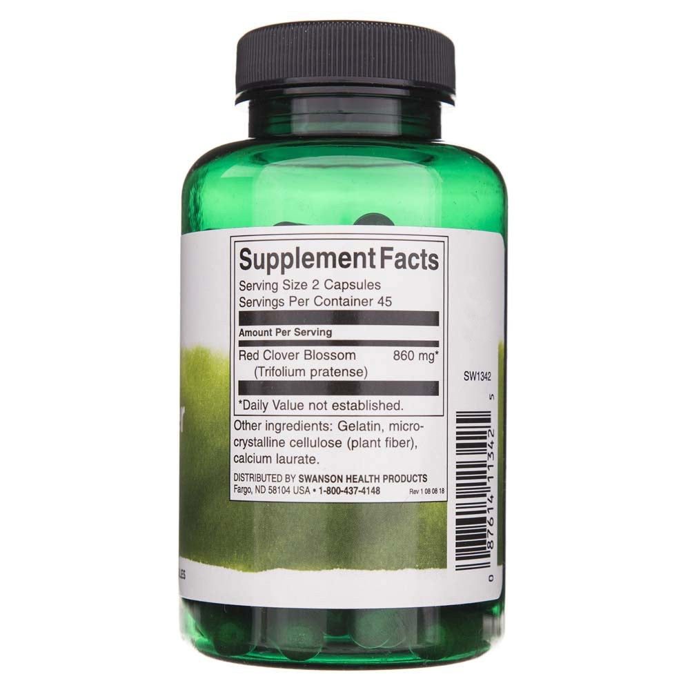 SWANSON raudonųjų dobilų žiedai 430 mg – 90 kapsulių