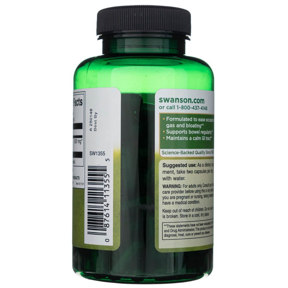 SWANSON aktyvuota anglis 260 mg – 120 kapsulių
