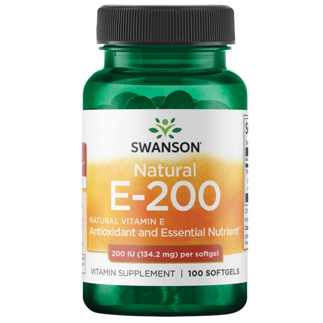SWANSON vitaminas E 200 TV – 100 kapsulių