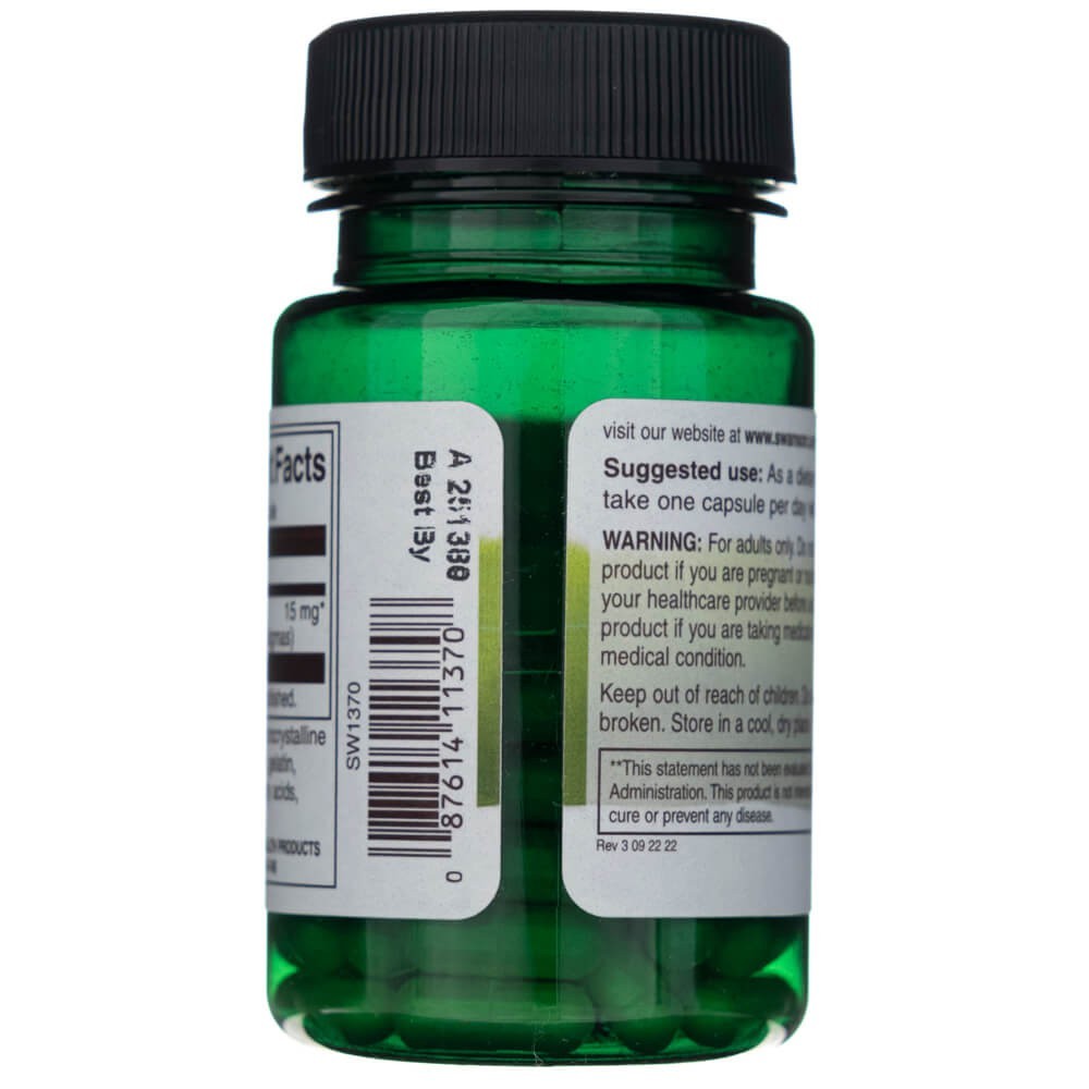 SWANSON šafranas „Whole Ground Stigmas“ 15 mg – 60 kapsulių