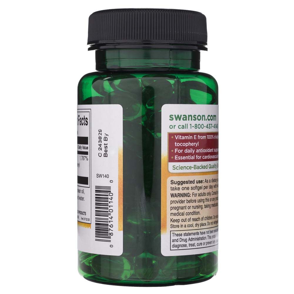 SWANSON vitaminas E 400 TV - 100 kapsulių