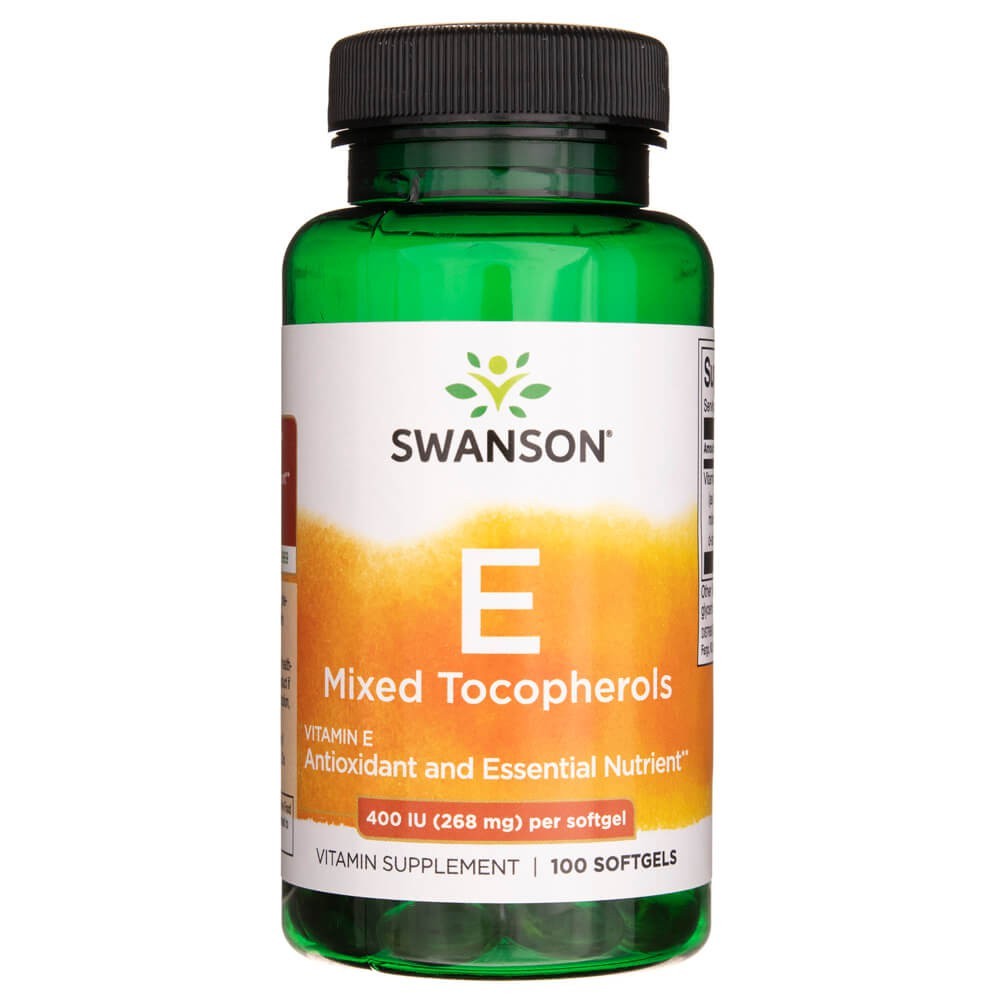 SWANSON vitamino E mišrūs tokoferoliai 400 TV – 100 kapsulių