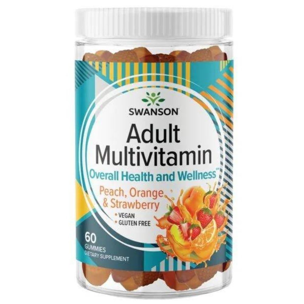 SWANSON suaugusiųjų multivitaminų guminukai – 60 vienetų