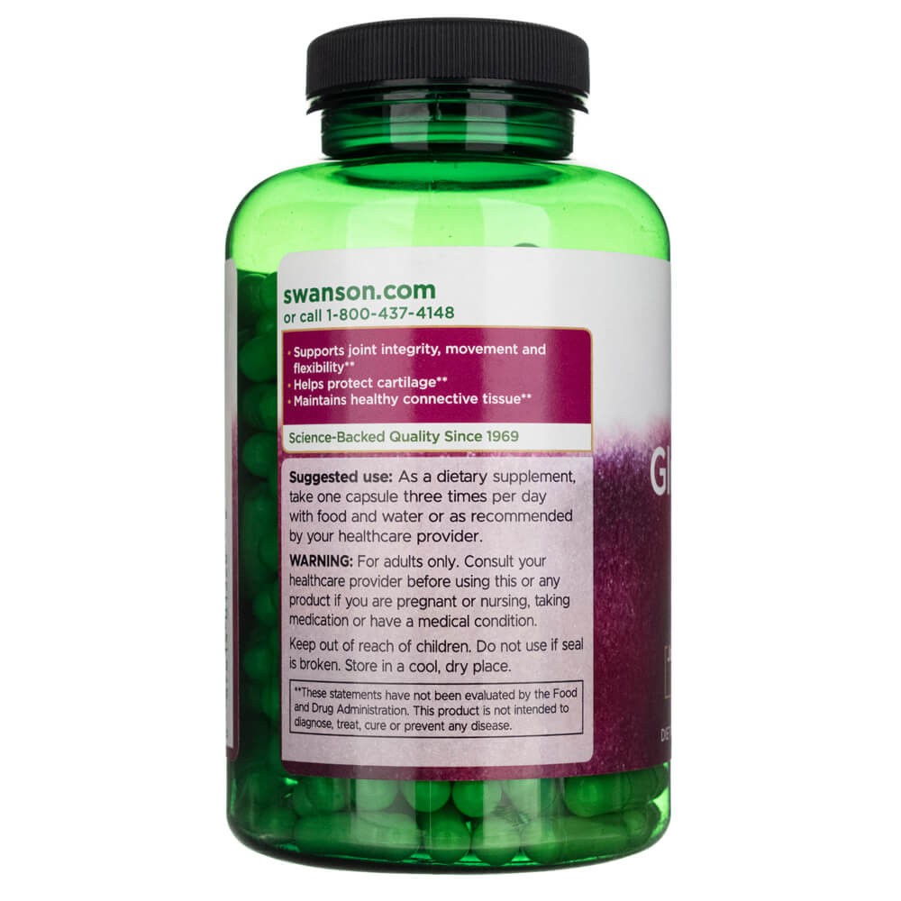 SWANSON gliukozamino sulfatas 2KCl 500 mg – 250 kapsulių