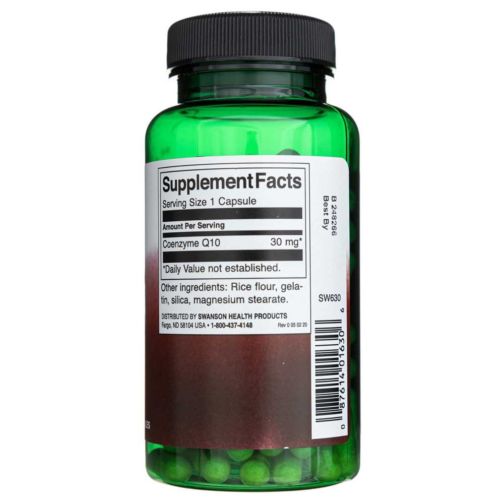SWANSON Kofermentas Q10 30 mg – 120 kapsulių