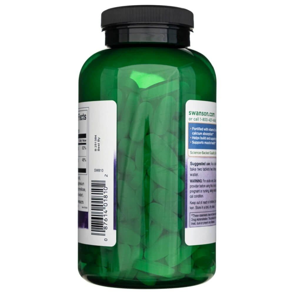 SWANSON kalcio citratas ir vitaminas D3 – 250 tablečių
