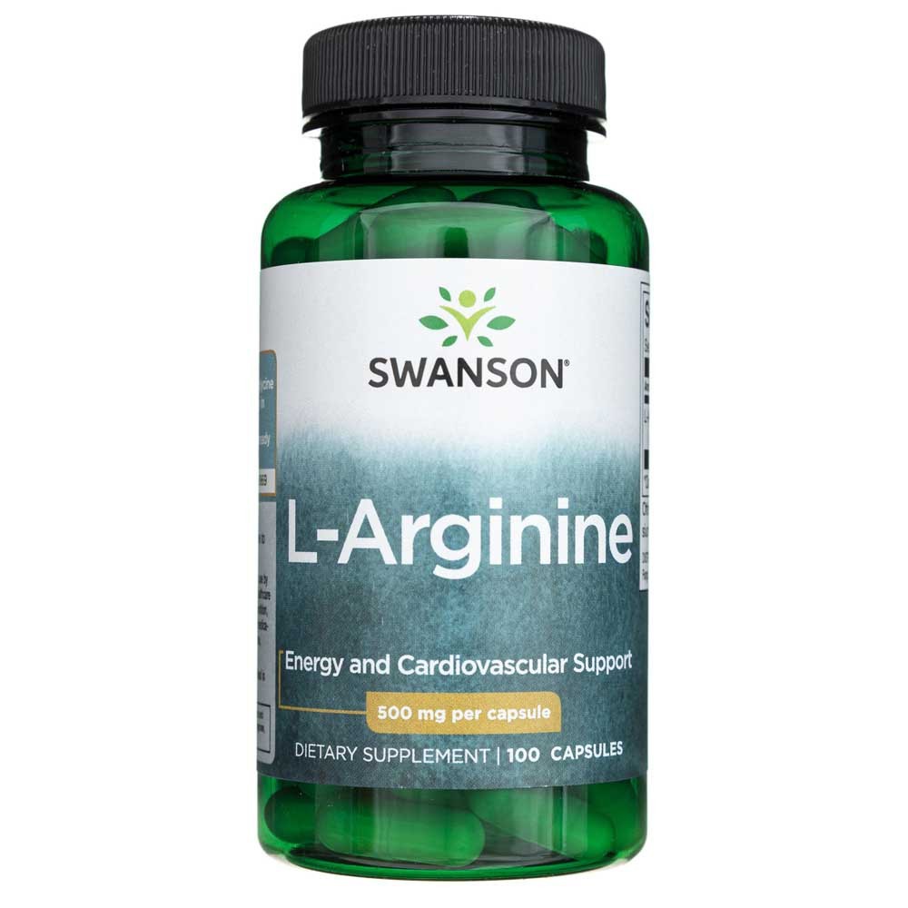 SWANSON L-argininas 500 mg – 100 kapsulių