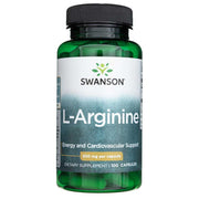 SWANSON L-argininas 500 mg – 100 kapsulių