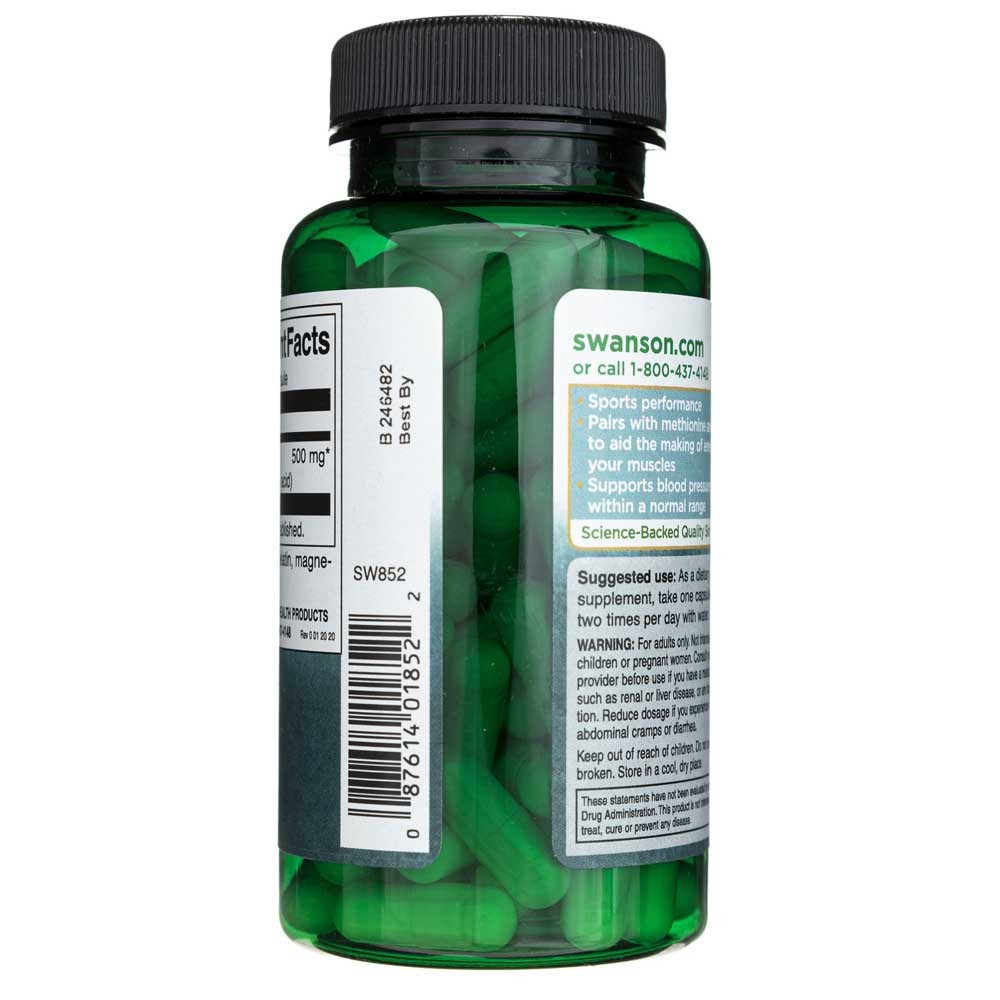 SWANSON L-argininas 500 mg – 100 kapsulių