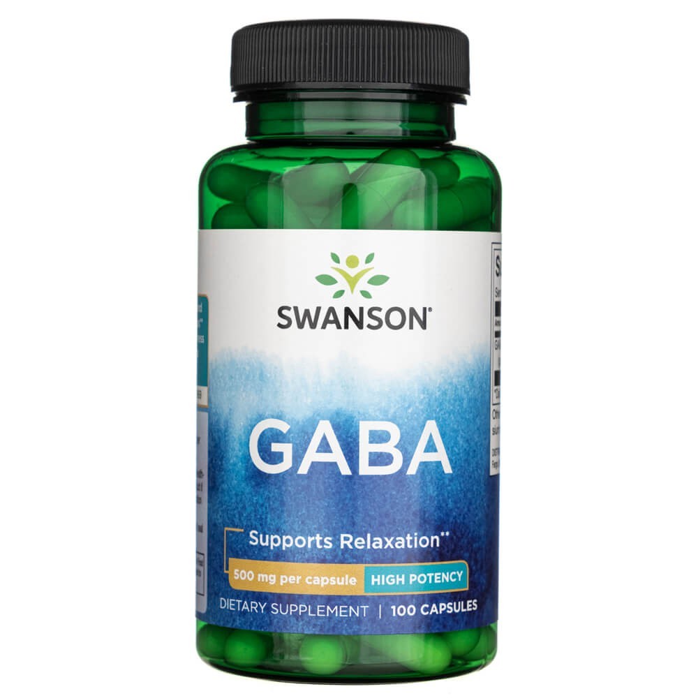 SWANSON GABA 500 mg – 100 kapsulių