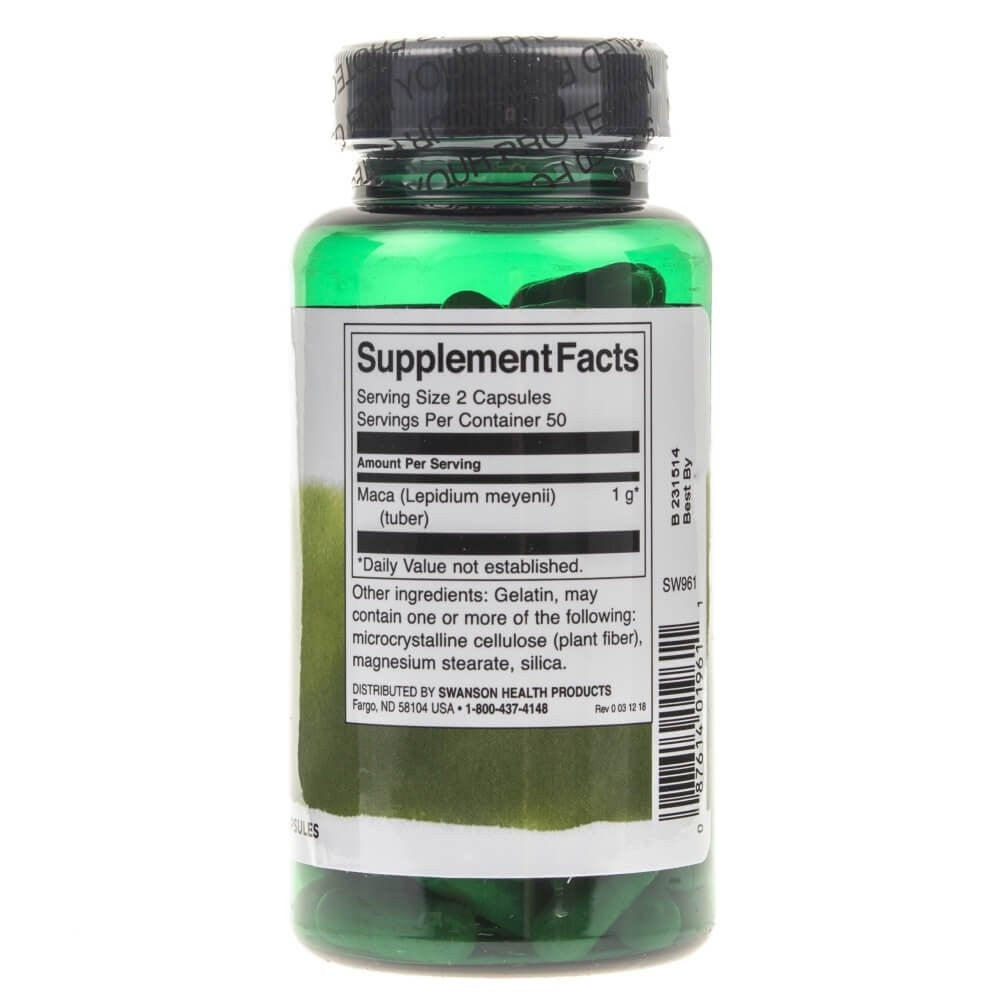 SWANSON Maca 500 mg – 100 kapsulių