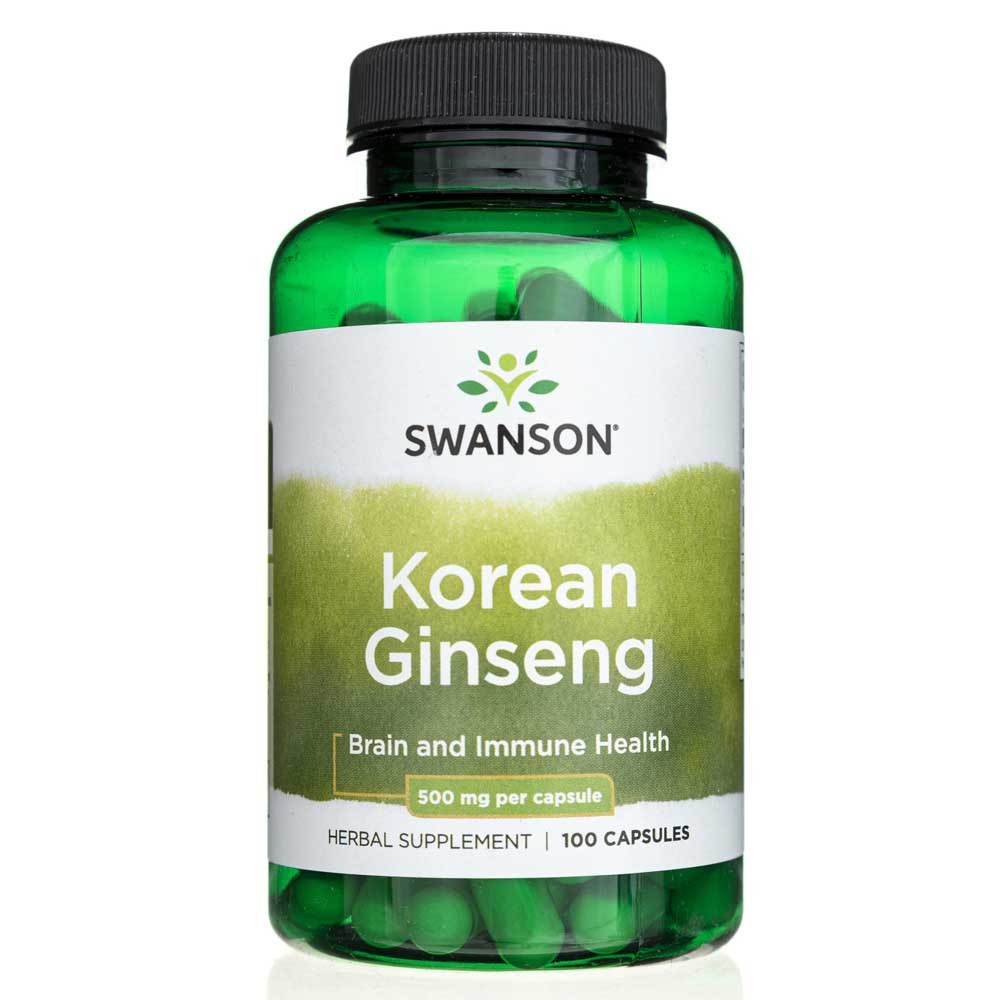 SWANSON korėjietiškas ženšenis 500 mg – 100 kapsulių
