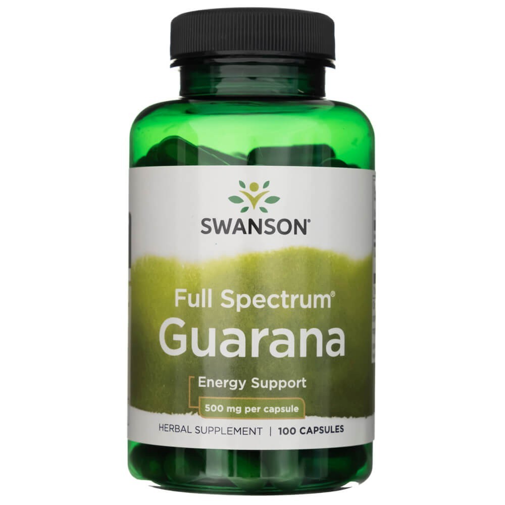 SWANSON guarana 500 mg – 100 kapsulių
