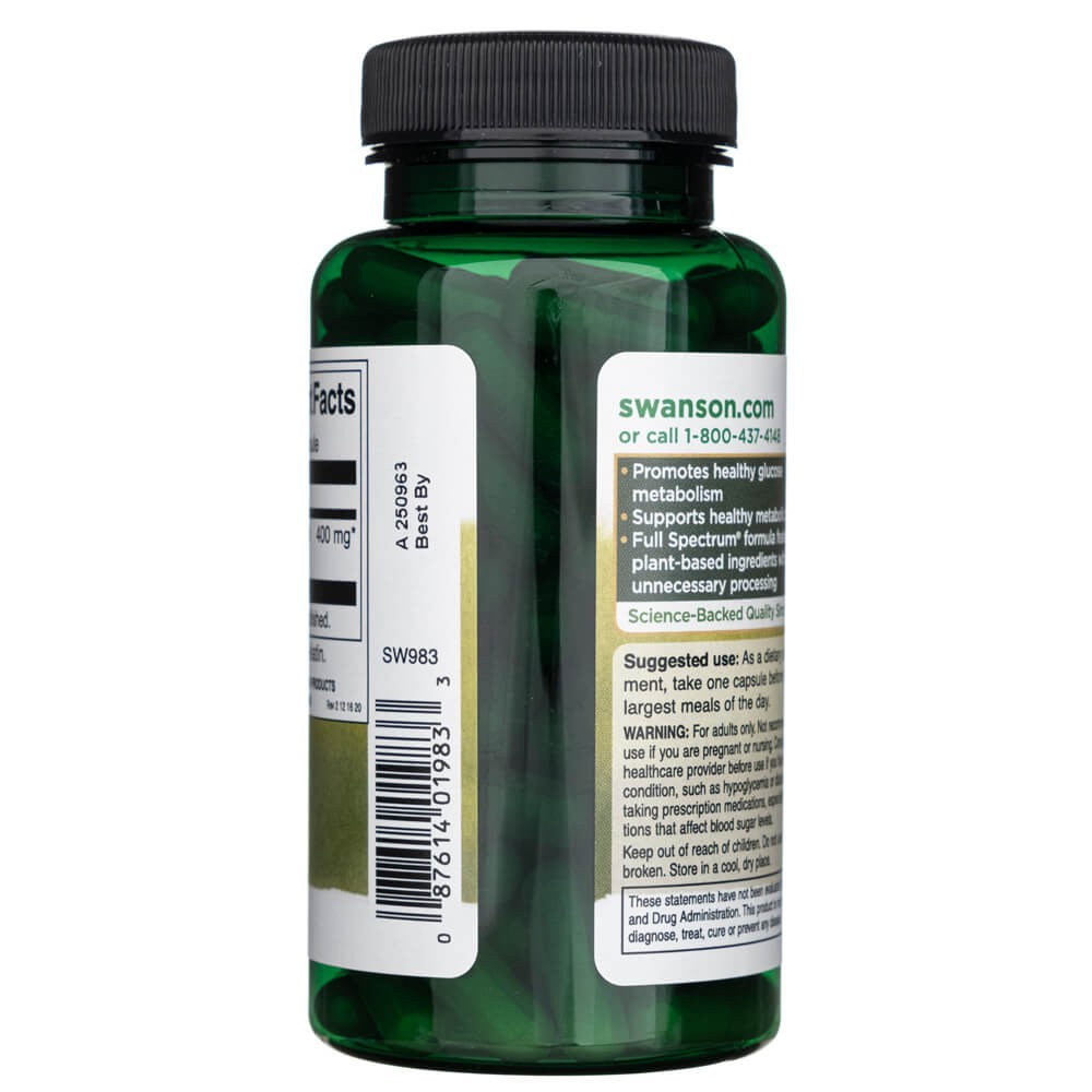 SWANSON Gymnema Sylvestre lapai 400 mg – 100 kapsulių