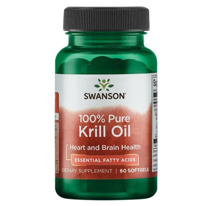 SWANSON krilių aliejus 500 mg – 60 kapsulių
