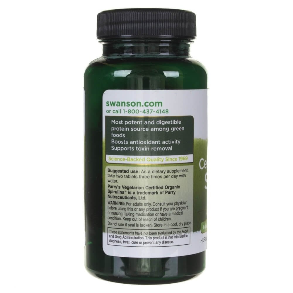 SWANSON ekologiška spirulina – 180 tablečių