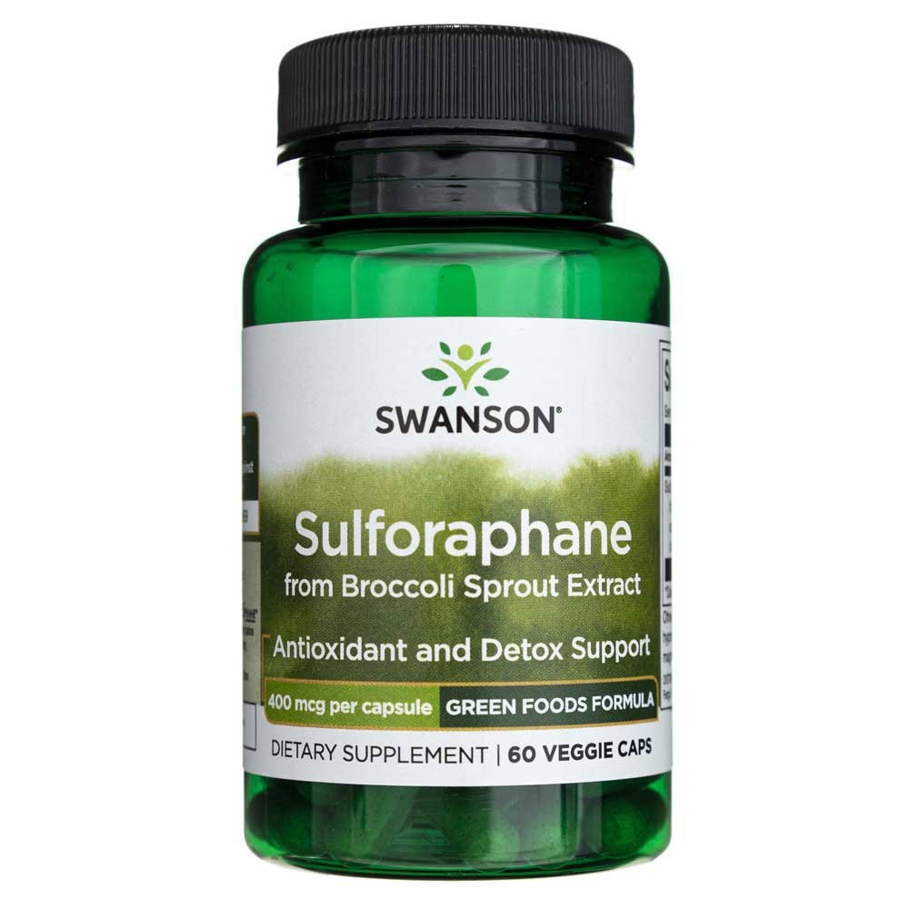 SWANSON sulforafanas iš brokolių 400 mcg – 60 kapsulių