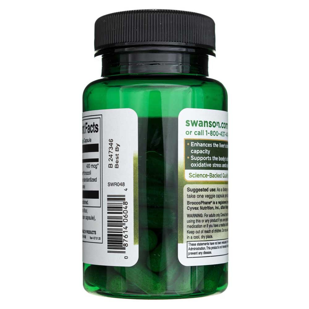 SWANSON sulforafanas iš brokolių 400 mcg – 60 kapsulių