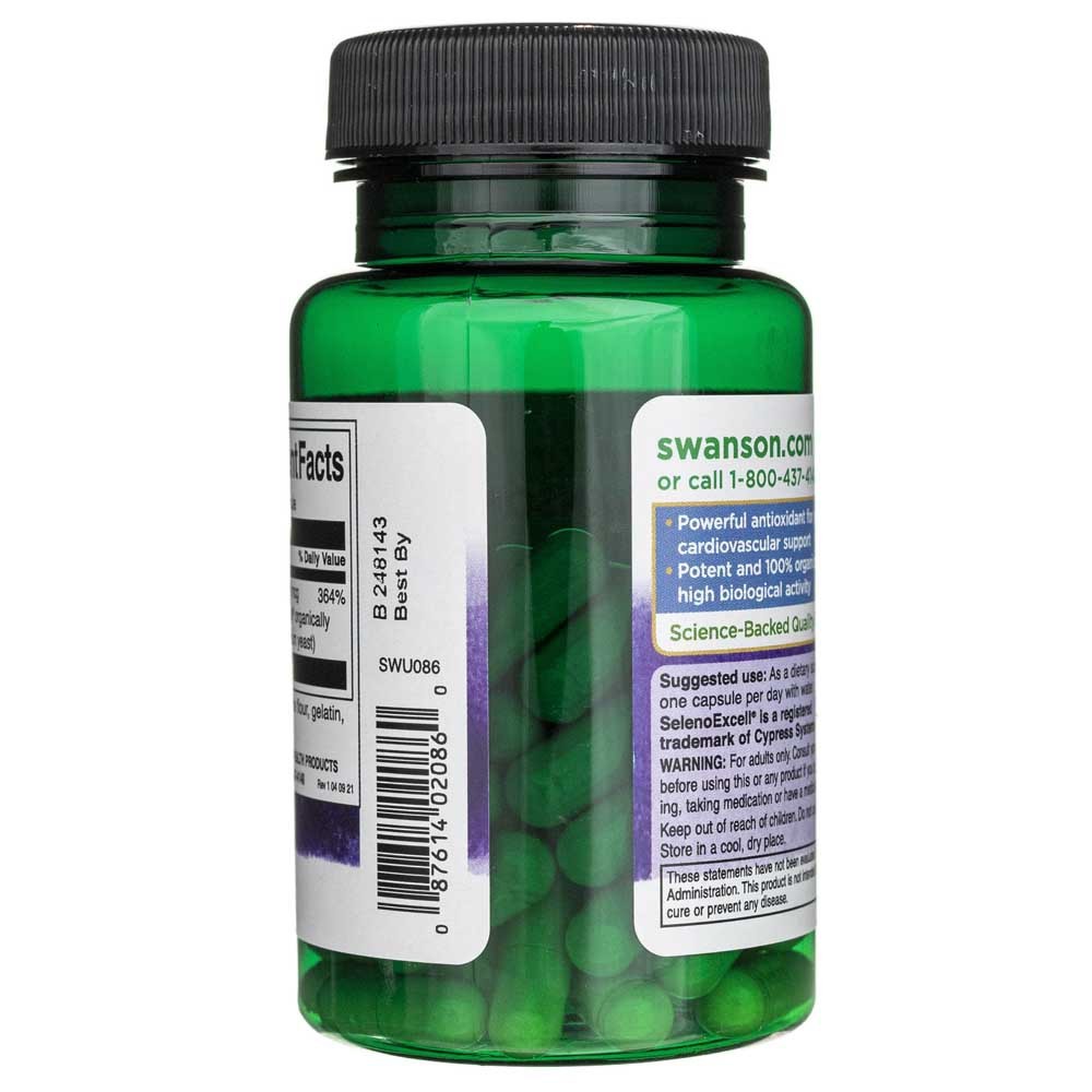 SWANSON SelenoExcell selenas 200 mcg – 60 kapsulių