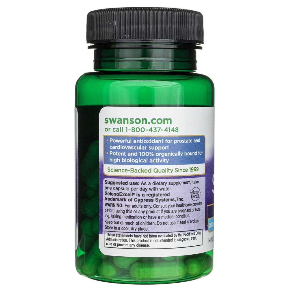 SWANSON SelenoExcell selenas 200 mcg – 60 kapsulių