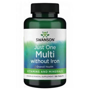 SWANSON Just One multivitaminų ir mineralų kompleksas be geležies – 130 tablečių