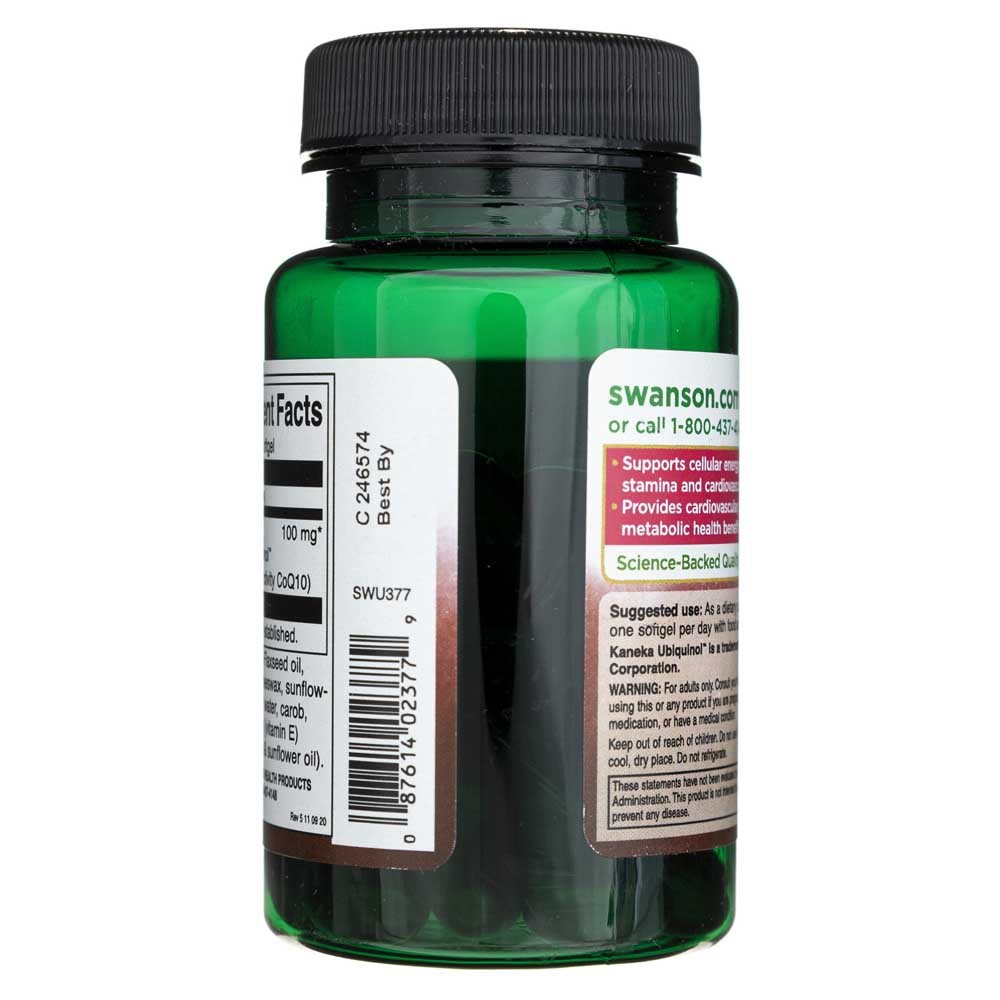 SWANSON Ubichinolis 100 mg – 60 kapsulių